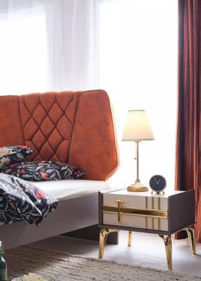 Luxury Bedroom Bedside table Beds Bed Complete Set Design Furnishings