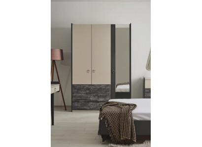 Wardrobe Wardrobe Multipurpose Wardrobe Gray Material Wood Cabinets