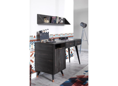 Modern Black Office Furniture Desk Shelf Wood Stylish Design new