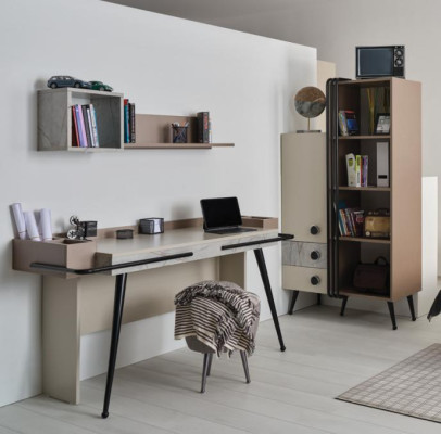luxurious office furniture set study room table shelf modern stylish furniture