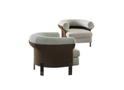 luxurious Armchair Modern Armchair TV Couch 1 Seater Sofa Textile Fabric