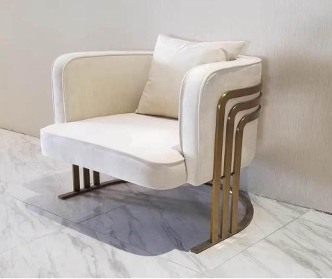 High quality textile armchair stylish white armchair modern armchair television couch