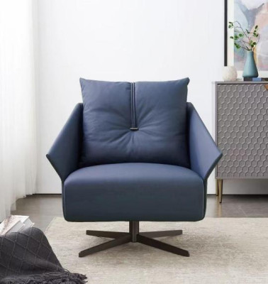 Armchair Seater Living room Blue Modern Design Luxury Seating Furniture Relax Club new