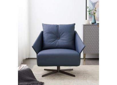 Armchair Seater Living room Blue Modern Design Luxury Seating Furniture Relax Club new