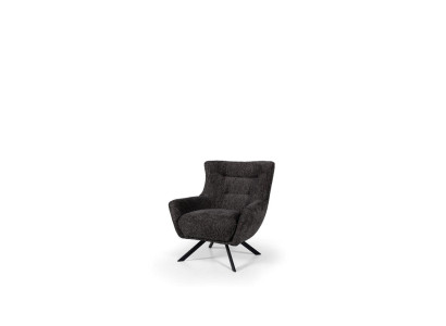 Living room Armchair Wing Chair Fabric Armchair Gray Upholstery Seat Single Seater
