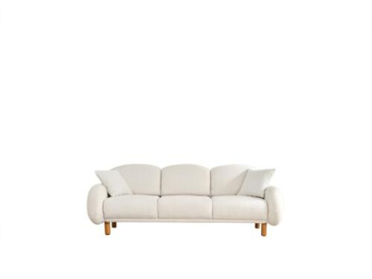 Couch Three Seater Sofa 3 Seater Fabric Sofa Upholstered Sofa White White Modern