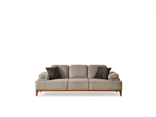 Three Seater Sofa 3 Seater Fabric Sofa Upholstered Sofa Beige Couch Modern
