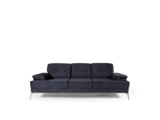 Couch Three Seater Fabric Sofa Design Blue Sofa 3 Seater Upholstered Sofa