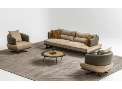 Living room Modern Sofa Set Designer Couch Suite Upholstery 3-Seater 2x Armchair