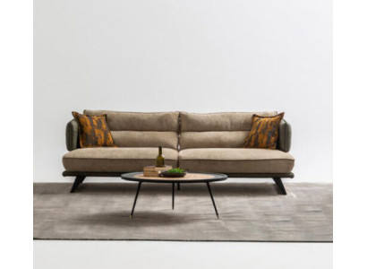 Sofa 3 Seater Upholstered Sofa Multicolored Textill Seat Design Fabric Modern Sofas