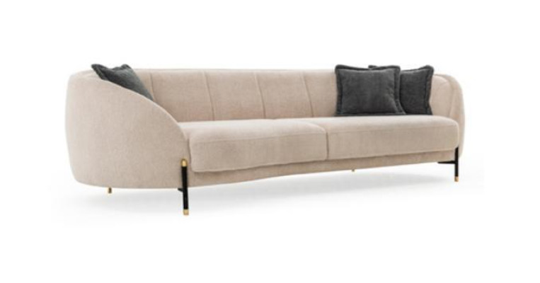 Couch Upholstery Beige Design Sofa 4 Seat Sofas Textile Design Sofa Furniture new