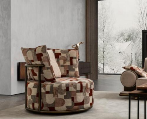 Modern Multicolor Armchair Design Sofa Seater Luxury Relax Textile Lounge Upholstery