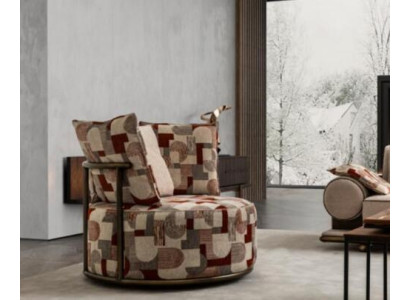 Modern Multicolor Armchair Design Sofa Seater Luxury Relax Textile Lounge Upholstery