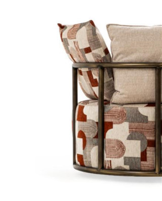 Modern Multicolor Armchair Design Sofa Seater Luxury Relax Textile Lounge Upholstery