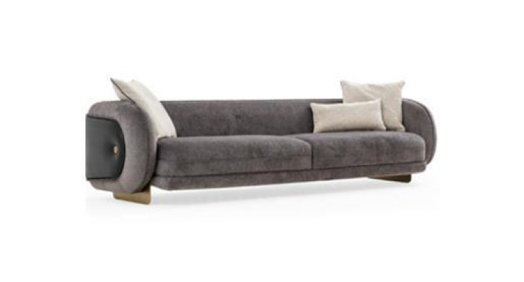 Living room Gray Textile Sofa 4 Seater Luxury Furniture Seat Design Couch Lounge