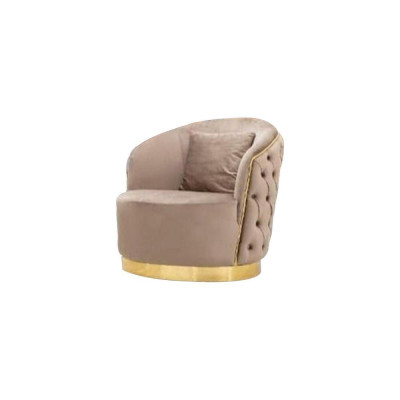 Designer Living room Set 3-Seater Sofa and Armchair Beige Color 2-piece. new