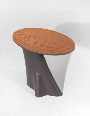 2x Side tables with wooden top in Black Color Moder Living room