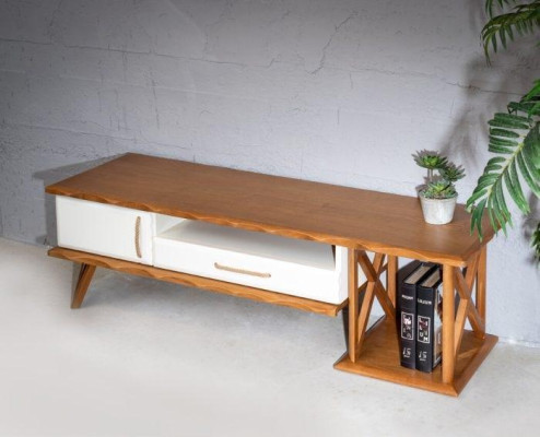Modern TV Lowboard for Living room Stylish Brown Color Perfect novelty