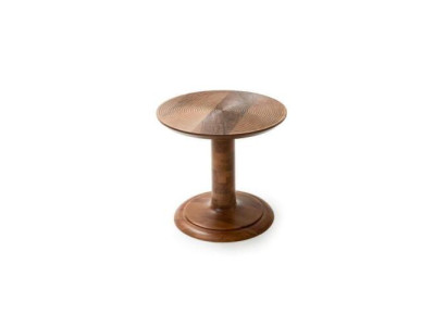 Brown Living room Sofa Side table Luxurious Wood Round Coffee table