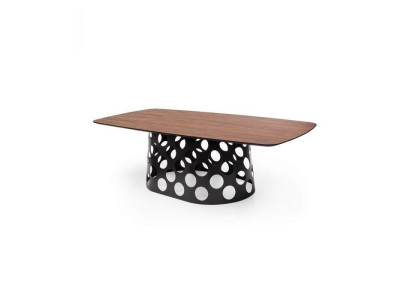 Light brown rectangular coffee table. Stylish living room table. Sofa table