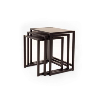 Luxurious Side table Set Designer 3x storage tables Living room Tables