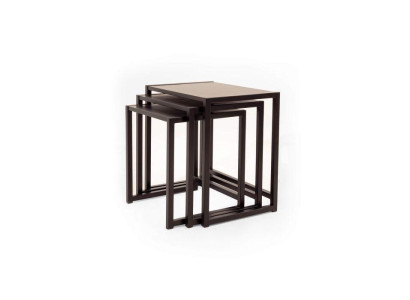 Luxurious Side table Set Designer 3x storage tables Living room Tables
