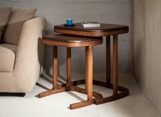 Brown Side table Set Living room Coffee table Suite Coffee table e