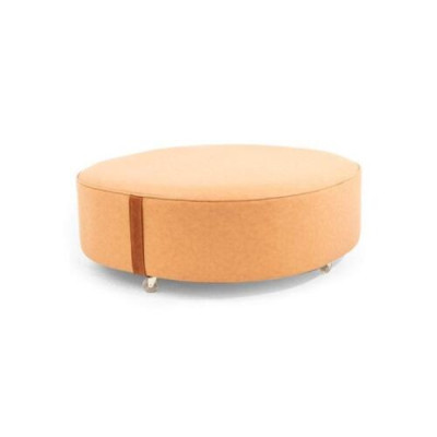 Orange Round Stool Luxury Upholstered Stool Modern Footstool Furniture