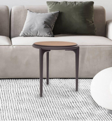 Elegant Round Side table Living room Coffee table Designer Wood Furniture