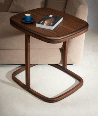 Dark brown side table Living room Wood side table Coffee table