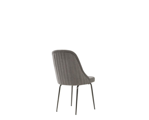 Gray set of 6 dining chairs upholstered chairs designer seating furniture