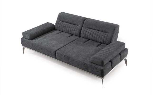 Gray Living room 3-Seater Fabric Sofa Modern Luxury Design Textile Material