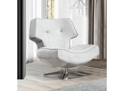 Armchair White Modern Luxury Design Living room 1-Seater Textile Material