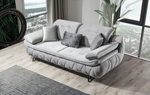 Living room set 2 pieces. 3-Seater Sofa with Armchair Modern Design Fabric Sofas