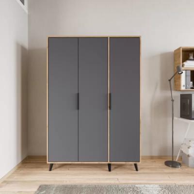 Gray Brown Modern Design Wardrobe Rectangular Bedroom Luxury