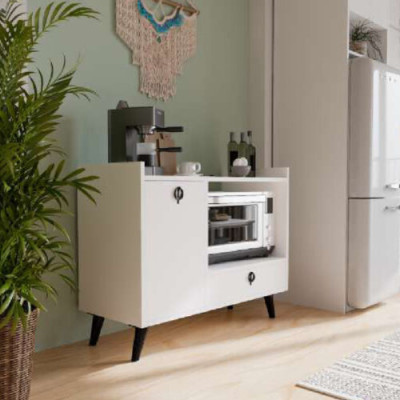 Dining room Wardrobe Coffee Cabinet Modern Design White Color Rectangular