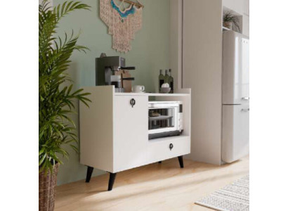 Dining room Wardrobe Coffee Cabinet Modern Design White Color Rectangular