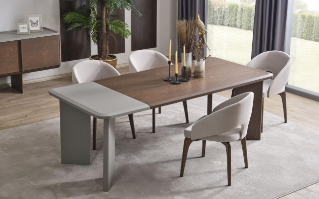 Large Dining room Suite Designer Dining table 4x Chairs Sideboard Mirror