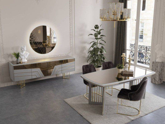Dining set Modern Dining room Suite Dining table 4x Chairs Sideboard Set