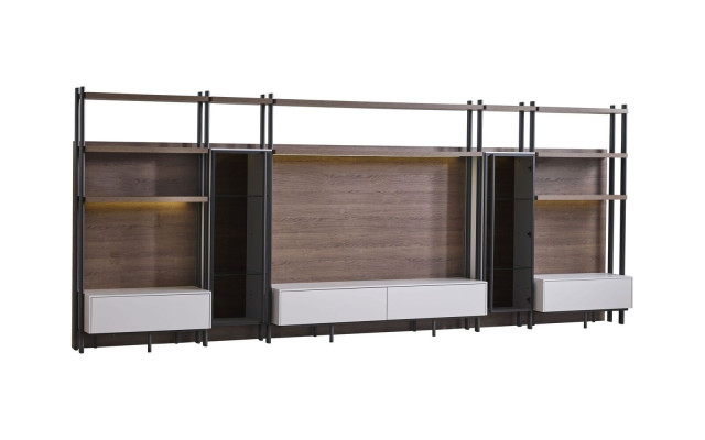 Modern brow Living room Wall unit Luxury Living room furniture Shelf Cabinets