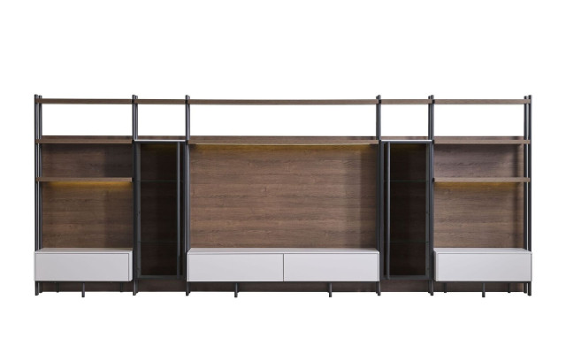 Modern brow Living room Wall unit Luxury Living room furniture Shelf Cabinets
