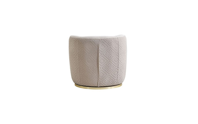 Beige Living room Armchair Designer Upholstered furniture Elegant lounge single-seater