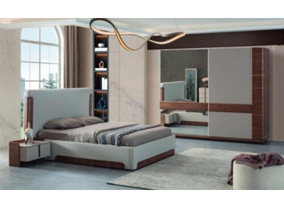 Graceful Bedroom Furniture Luxury Upholstered bed Designer Wardrobe