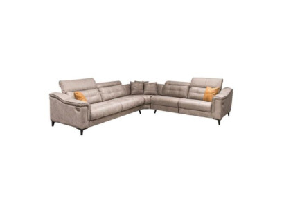 Robust gray corner sofa living room L-shape leather sofa designer couches