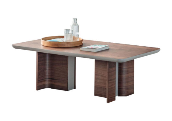 Stylish living room wall set designer TV lowboard wood coffee table