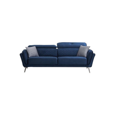 Exquisite Sofa set Blue three seater Designer Armchair Upholstery Furniture