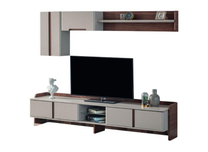 White Living room Wall unit Luxurious Furniture TV cabinet Lowboard Shelves Sideboard