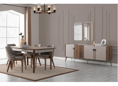 Elegant Dining room set Luxury Dining room Set Designer Table Mirror Chairs