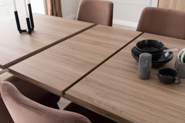 Brown Dining room Set Luxurious Dining table 4x Modern Chairs Kitchen furniture