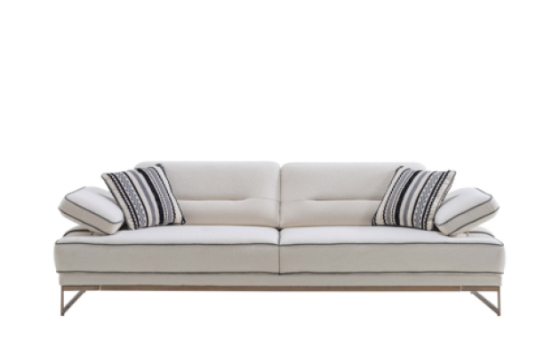 White Sofa exclusive r 3-Seater Living room Textile Upholstery Couch new